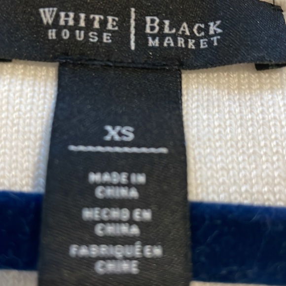 WHBM White Cowl Neck Sweater w/ Embellished Neck - Picture 8 of 9